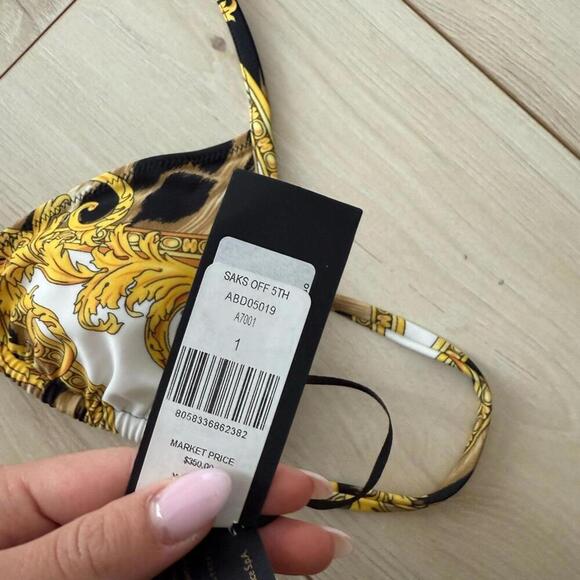 Versace Gold and Black Patterned Bikini - Picture 2 of 3